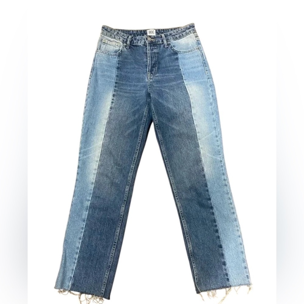 Urban Outfitters BDG Jessye Button Fly Straight Leg Raw Hem Jeans Size 28